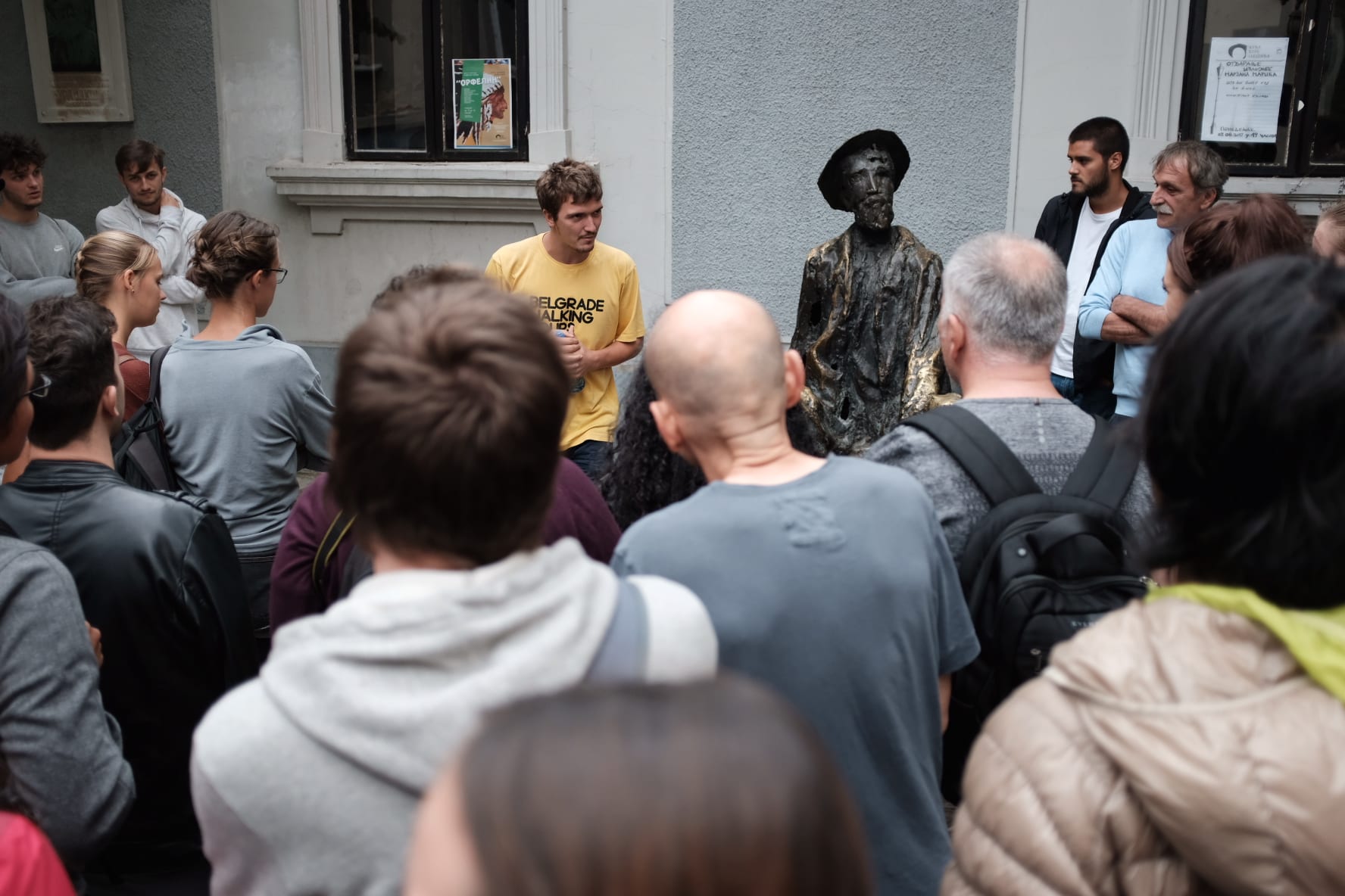 Stefan, our tour guide, in the Bohemian District where a Czech man started a brewery and a lot of artists squatted. Such as the man who is now a statue.
