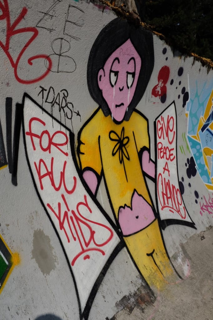 I don’t need to add to this message, except to say there were many messages of peace and hope scattered in the graffiti – that, and f*ck trump more than just once