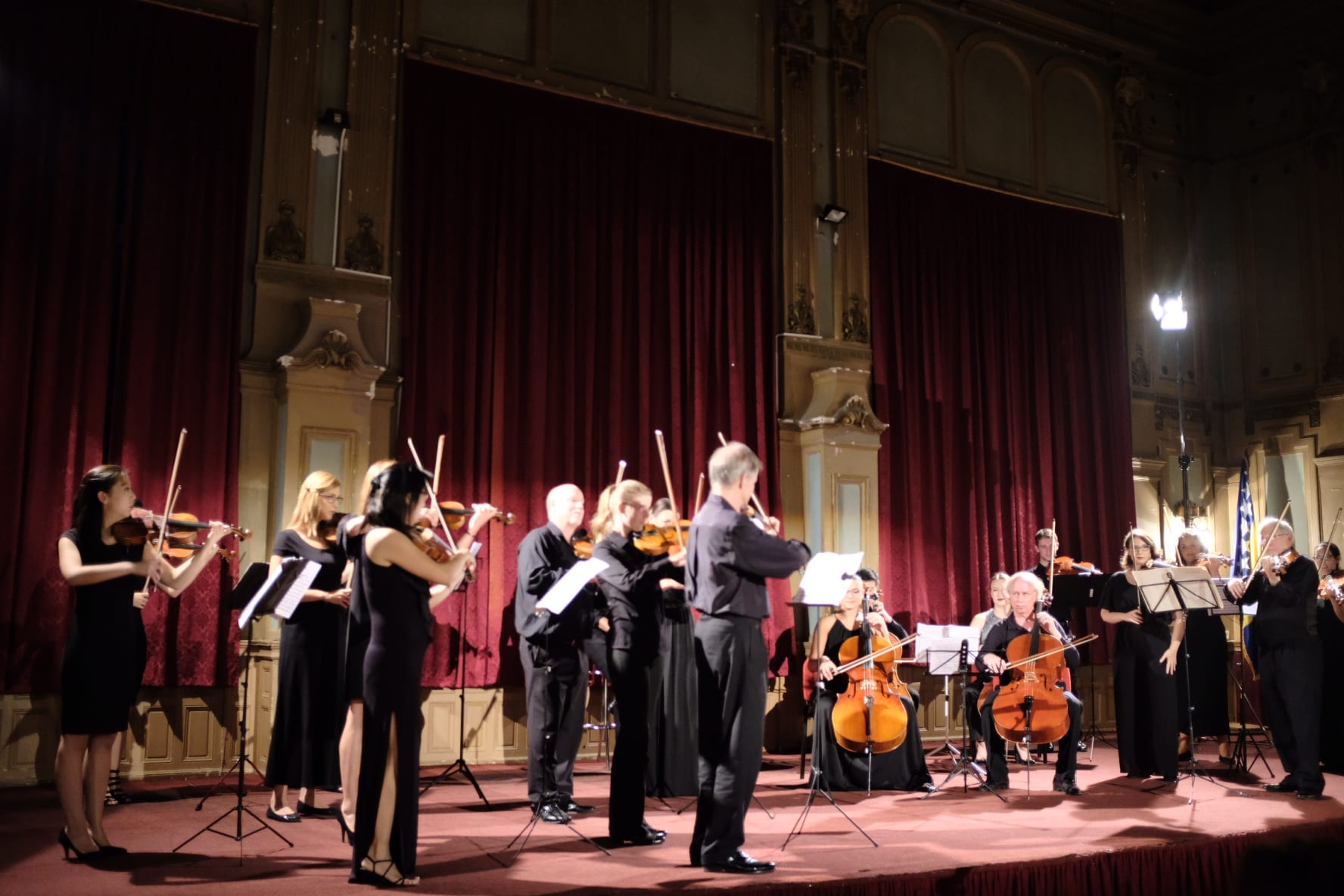 Manhattan String Quartet, Princeton University String Quartet, and students of the Sarajevo Music Academy performing Beethoven’s Grosse fuga at the Sarajevo Chamber of Music Festival