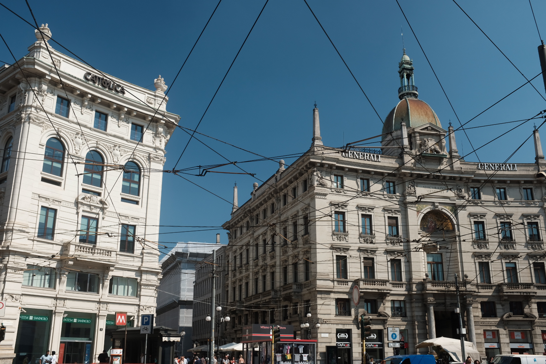 At the roundabout ahead – mostly Milano