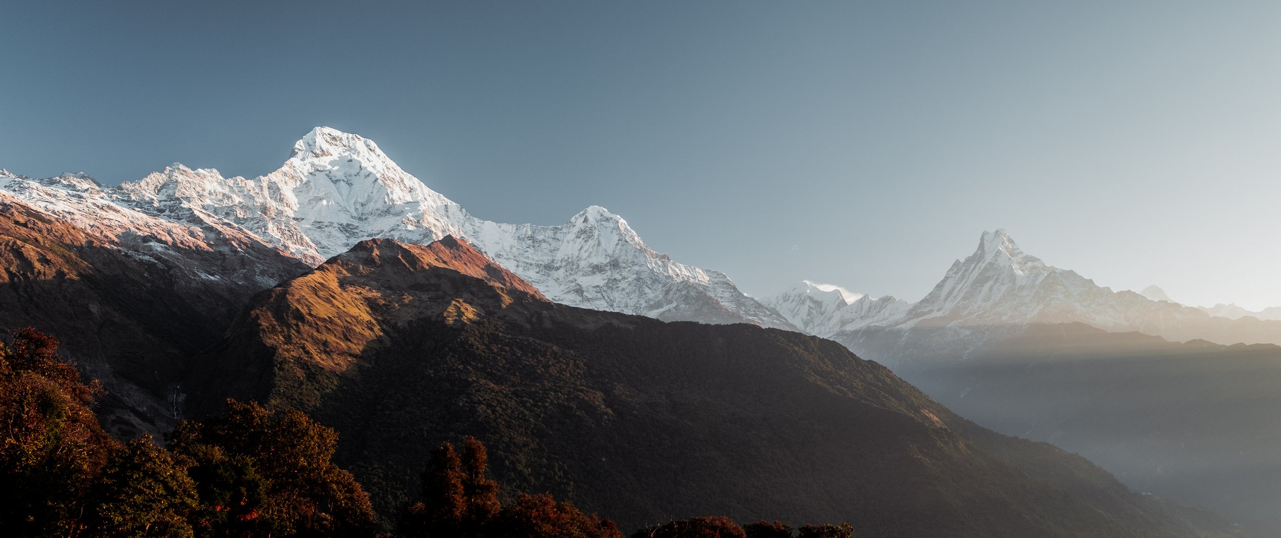 Sunrise over Fishtail in Himalaya